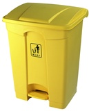 68升腳踏式垃圾桶黃色